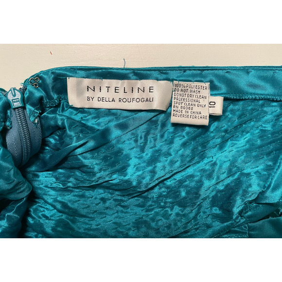 NITELINE BY DELLA ROUFOGALI, SIZE 10, EMERALD SEQUENCE DRESS - Picture 8 of 8